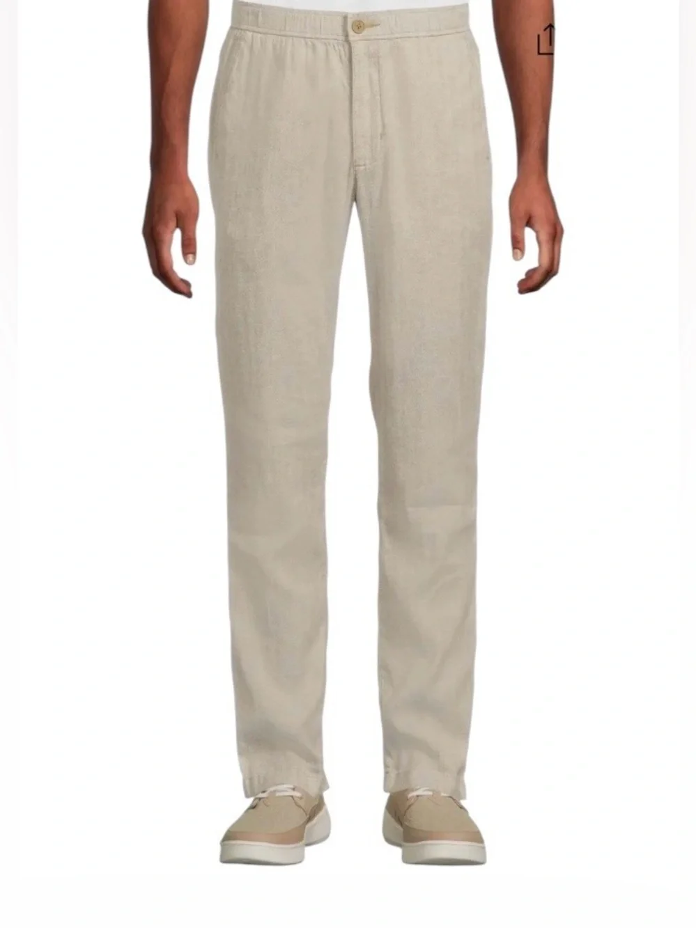 Tommy Bahama Men's Beige Straight-Leg Linen Blend Pants M/M x 32